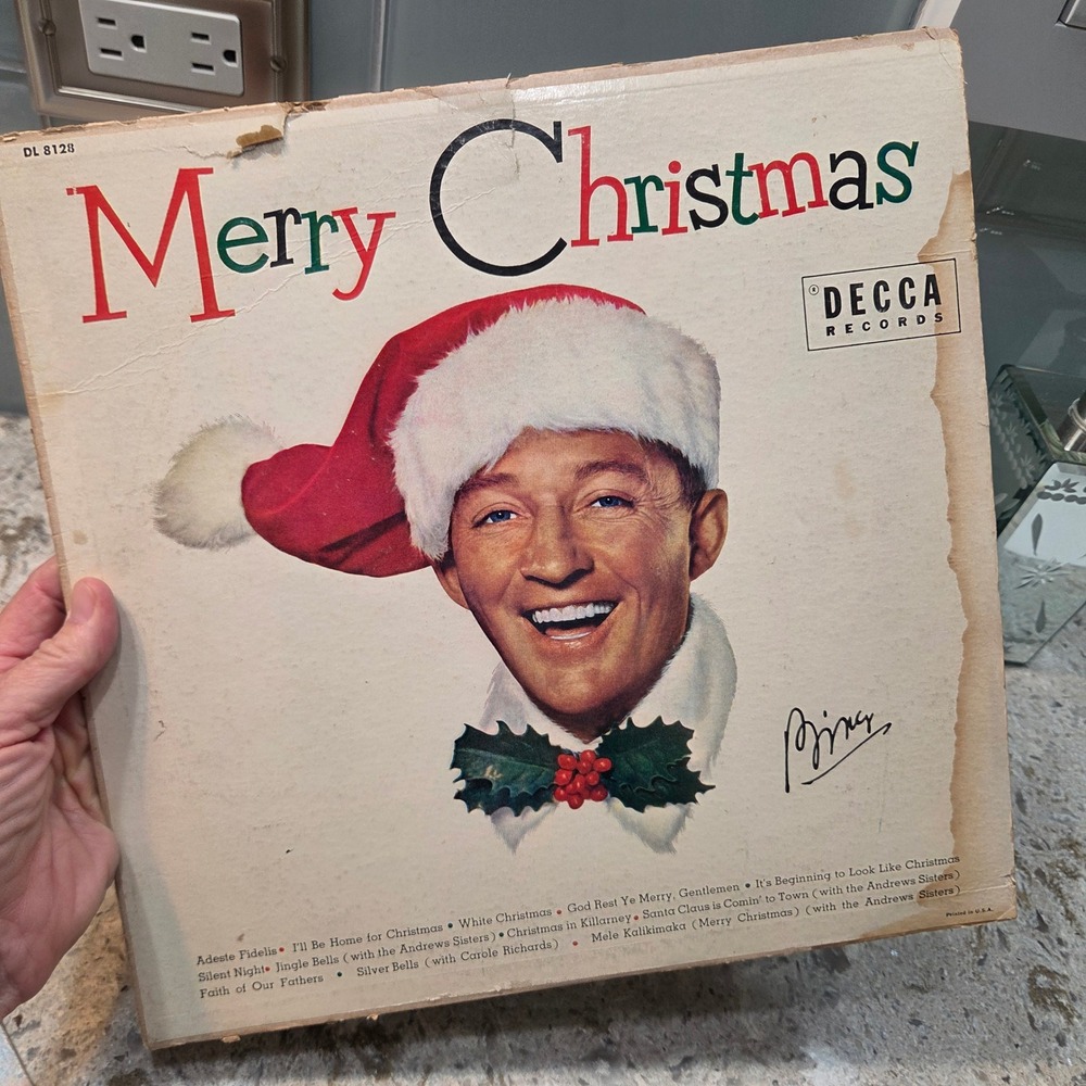 Vintage Bing Crosby Merry Christmas Vinyl LP Decca Holiday